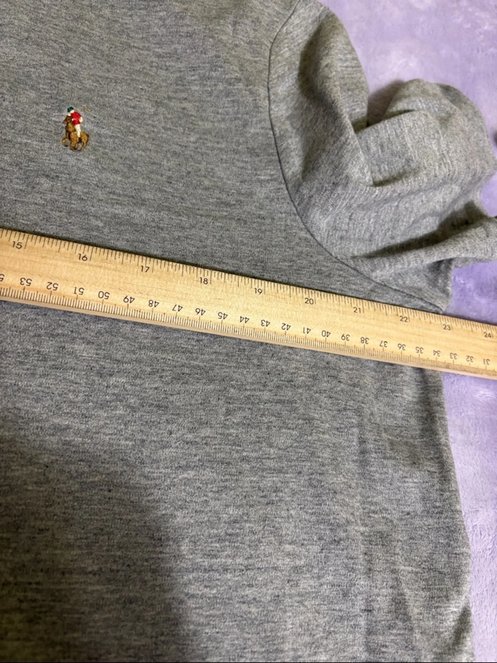 Polo Ralph Lauren Mens L Classic Fit Heather Gray Polo Shirt Pony 100% cotton